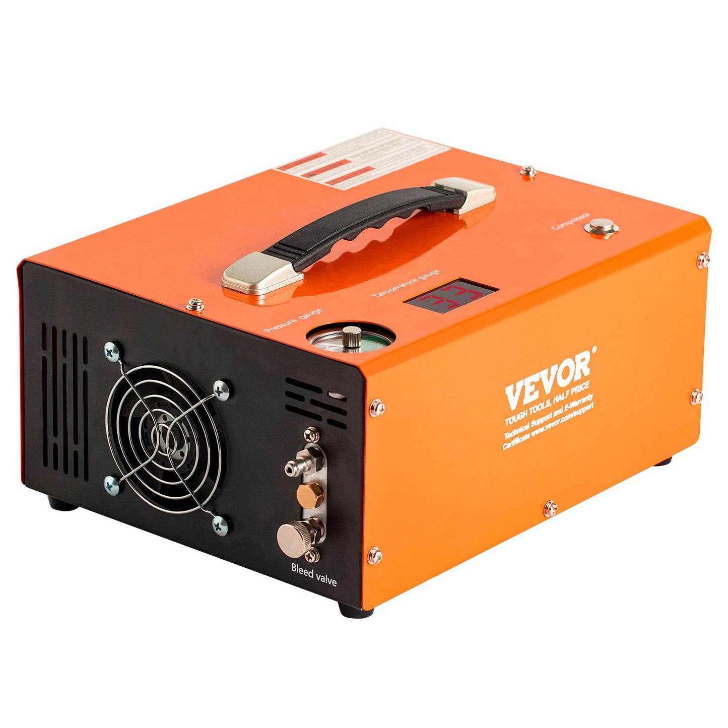 PCP luftkompressor 4500PSI/30Mpa Inbyggd omvandlare DC12V/AC230V Auto-Stop