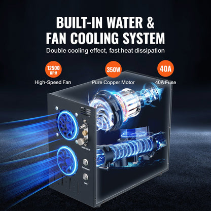 PCP Air Compressor, 4500PSI/30Mpa Portable PCP Air Gun Compressor - Built-in Water and Fan Cooling System, Auto-Stop | DC12V/AC230V Paintball Tank Compressor for Air Rifle, Diving Cylinder