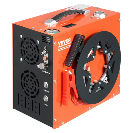 PCP Air Compressor, 4500PSI/30Mpa Portable PCP Air Gun Compressor - Built-in Water and Fan Cooling System, Auto-Stop | DC12V/AC230V Paintball Tank Compressor for Air Rifle, Diving Cylinder