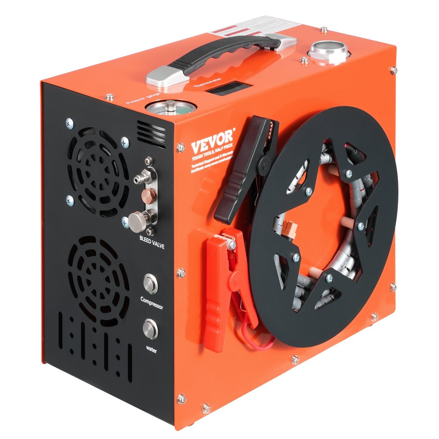 PCP Air Compressor, 4500PSI/30Mpa Portable PCP Air Gun Compressor - Built-in Water and Fan Cooling System, Auto-Stop | DC12V/AC230V Paintball Tank Compressor for Air Rifle, Diving Cylinder