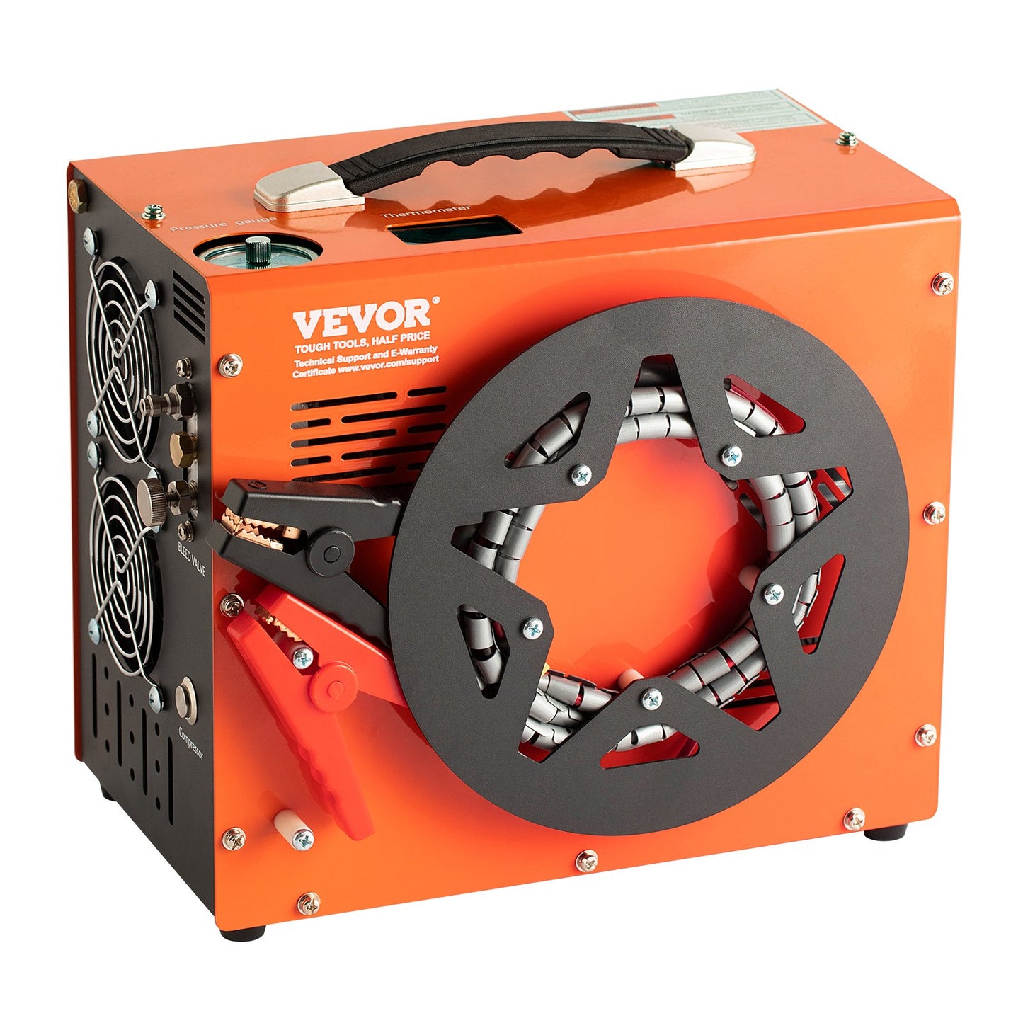 PCP-luftkompressor, 4500PSI/30Mpa Bärbar PCP-kompressor med inbyggd strömomvandlare, Auto-Stop | DC12V/AC230V | Olje- och vattenfri kompressorpump