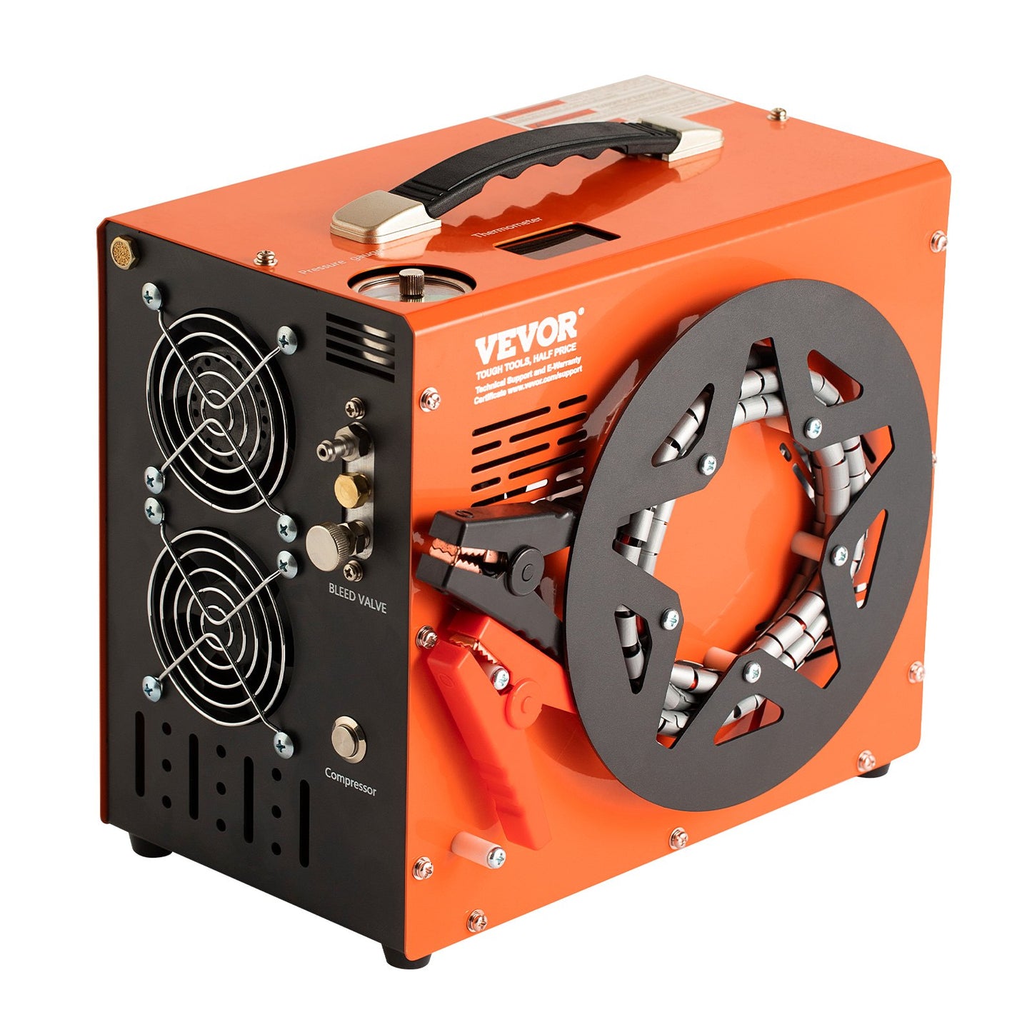 PCP-luftkompressor, 4500PSI/30Mpa Bärbar PCP-kompressor med inbyggd strömomvandlare, Auto-Stop | DC12V/AC230V | Olje- och vattenfri kompressorpump