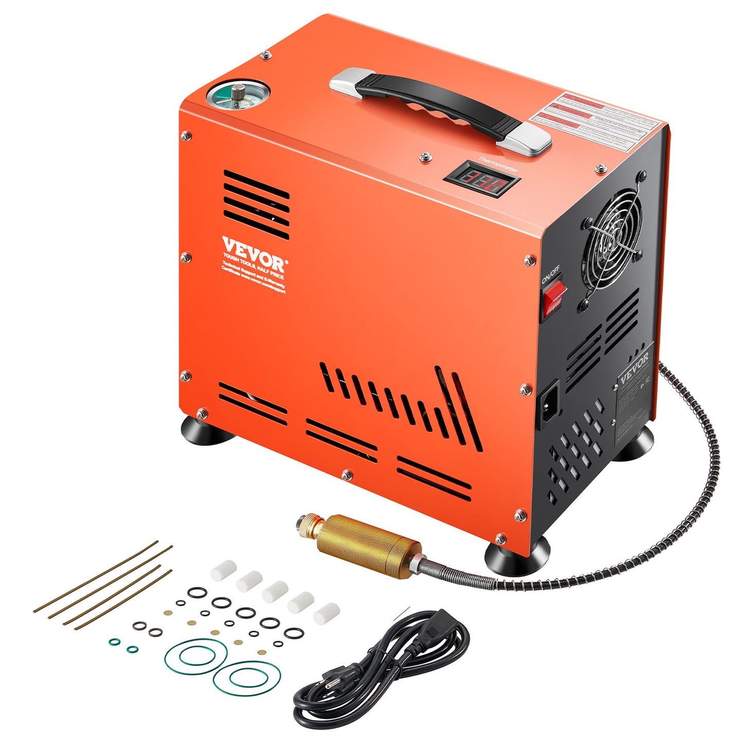 PCP-Luftkompressor, 800 W, Doppelzylinder, PCP-Luftpistolenkompressor, 4500 PSI/30 MPa
