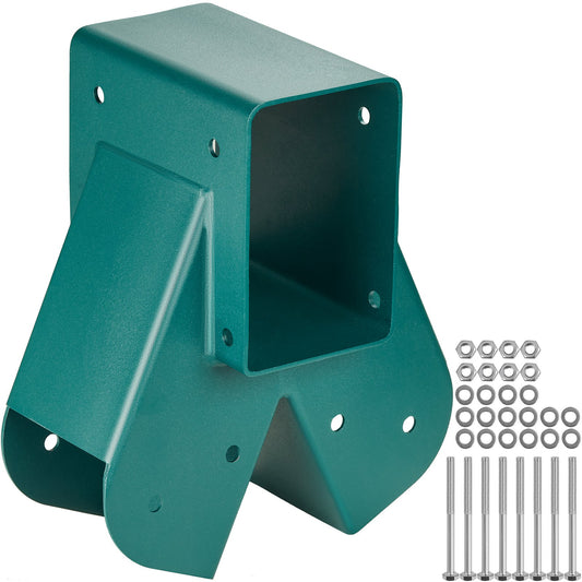 A-Frame mellansvingfästen, kraftigt gungsats i kolstål med monteringsutrustning, DIY gungsats för 2 (101,6 x 101,6 mm) ben och 1 (101,6 x 152,4 mm) balk, grön