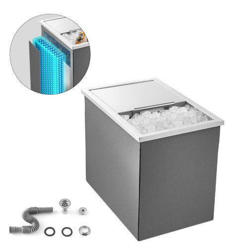 27,1L Drop-in-islåda Iskylare Islåda Rostfritt Stål 455x305x385mm |  EU