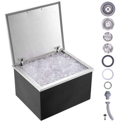 68 x 43 x 43 cm i kylbox i rostfritt stål med lock |  EU