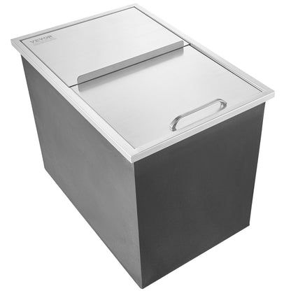 27"x18"x21" Drop in Ice Chest Ice Cooler Ice Bin Rostfritt stål med lock