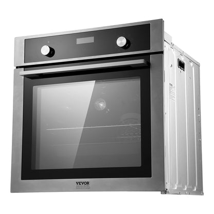 Enkelväggsugn 24" elektrisk inbyggd väggugn 9 funktioner 2,68 Cu. Ft