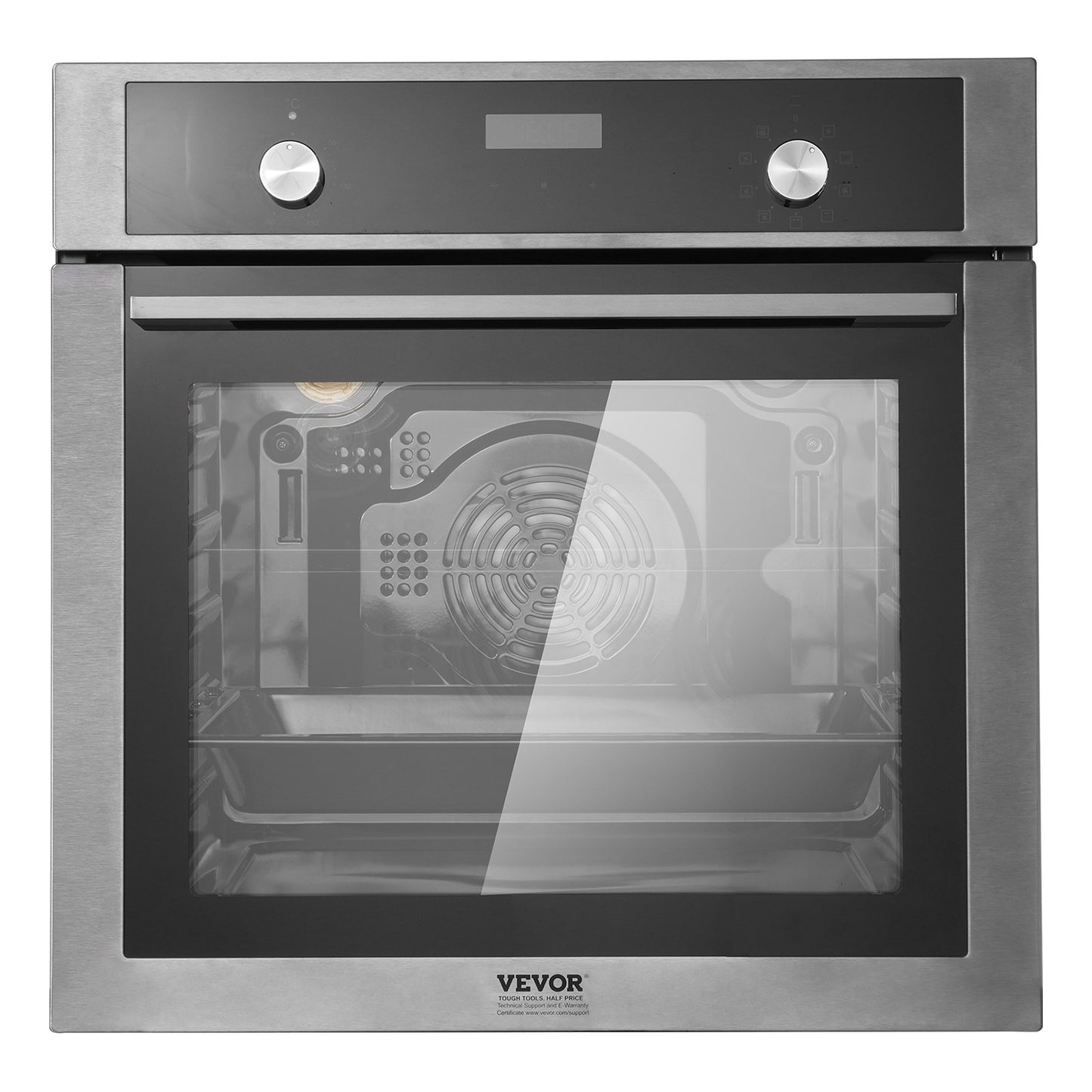 Enkelväggsugn 24" elektrisk inbyggd väggugn 9 funktioner 2,68 Cu. Ft