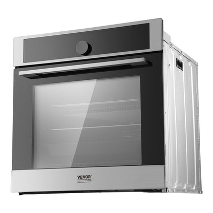 Enkelväggsugn 24" elektrisk inbyggd väggugn 16 funktioner 2,68 Cu. Ft