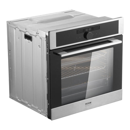 Enkelväggsugn 24" elektrisk inbyggd väggugn 16 funktioner 2,68 Cu. Ft