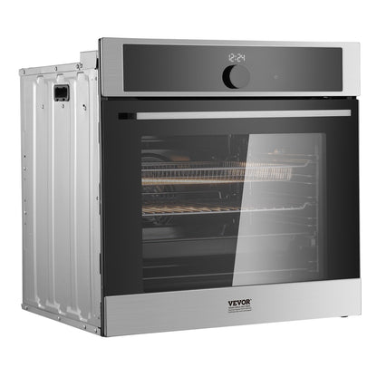 Enkelväggsugn 24" elektrisk inbyggd väggugn 16 funktioner 2,68 Cu. Ft