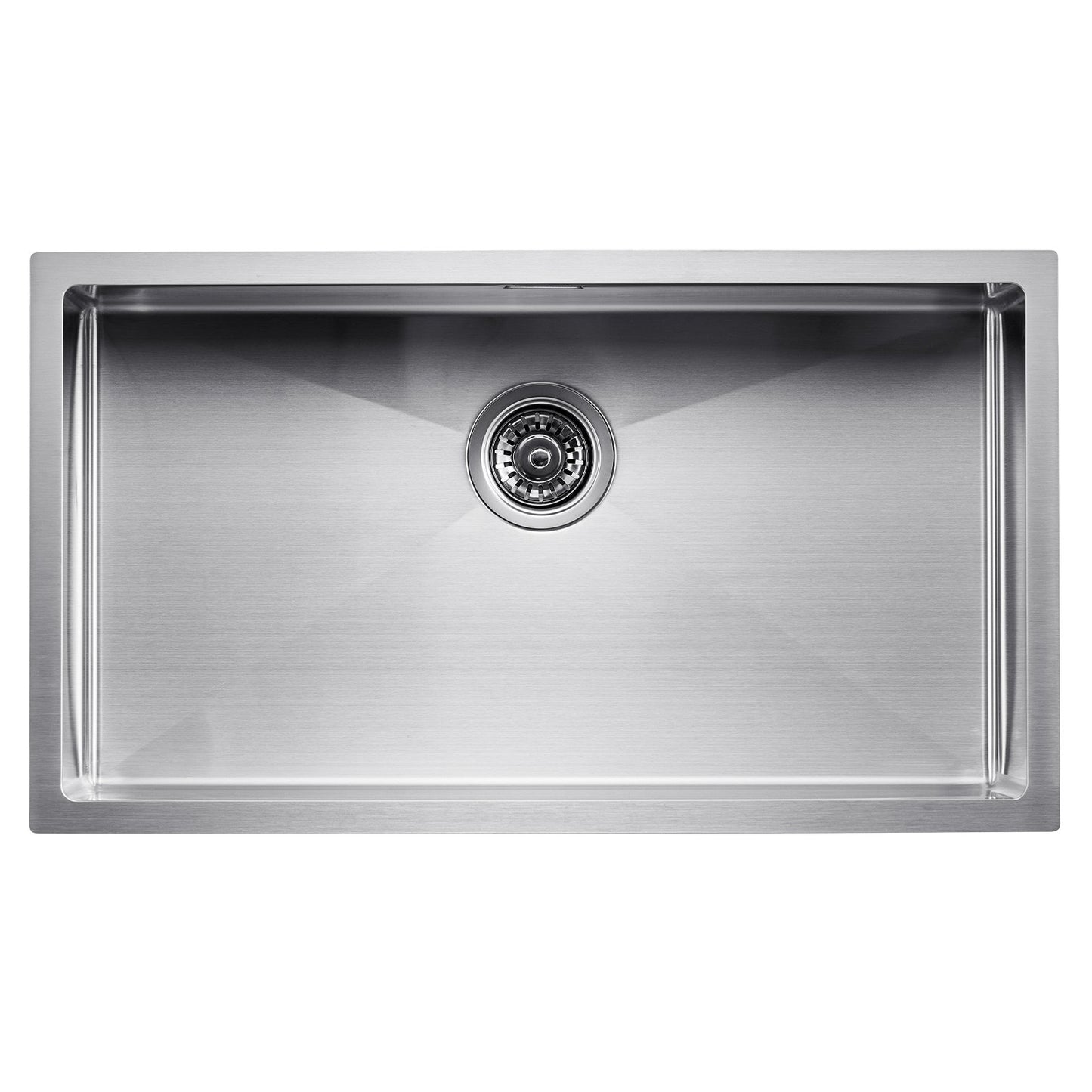 76cm Diskbänk Undermonterad Enkelskål Drop-In Basin Rostfri stålstång