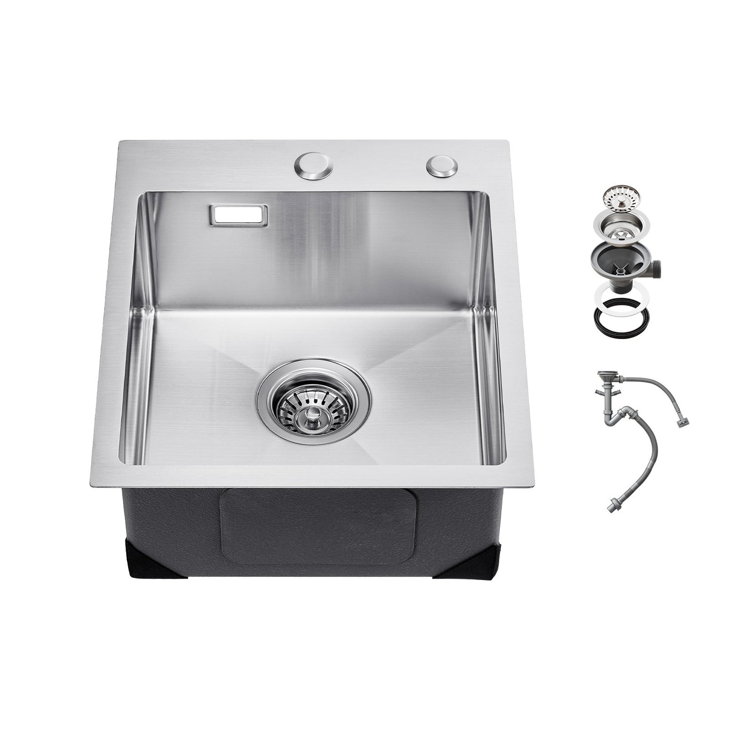 40cm Sink Top Mount Single Bowl Drop-In Basin Stainless Steel Bar