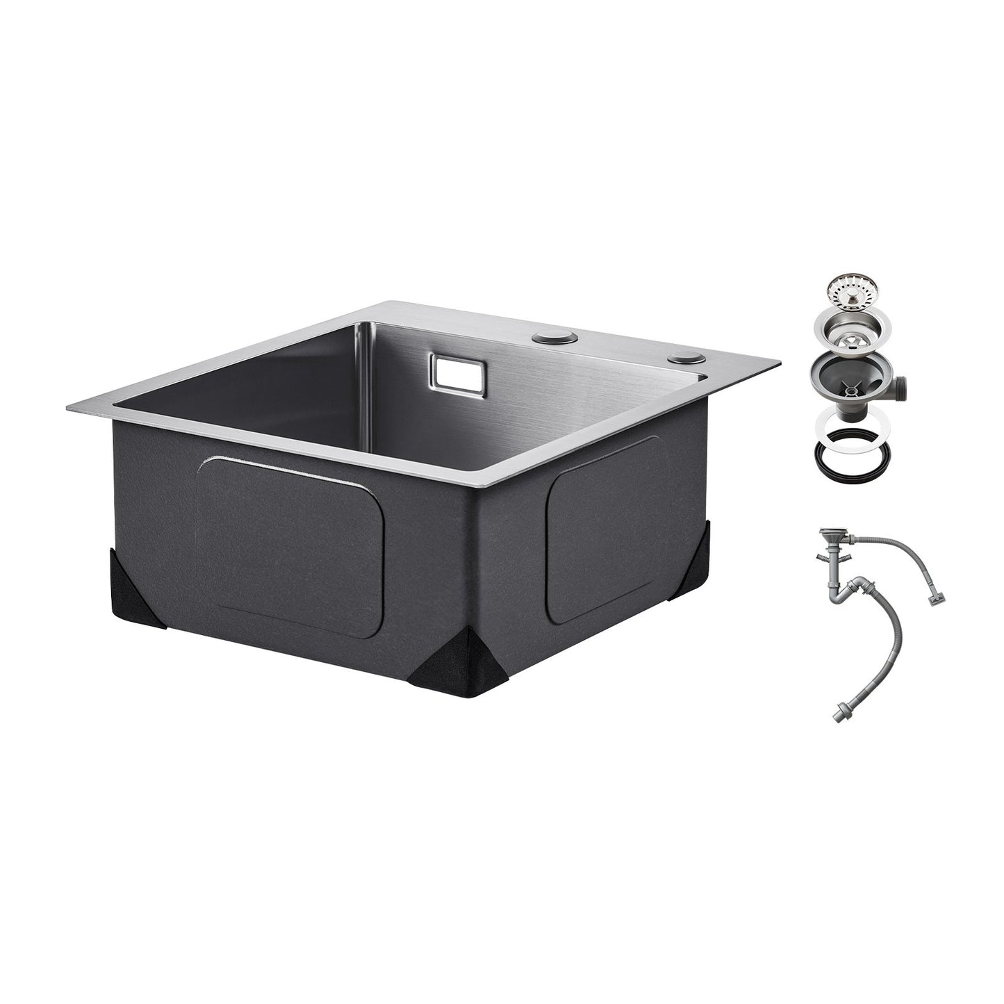 40cm Sink Top Mount Single Bowl Drop-In Basin Stainless Steel Bar