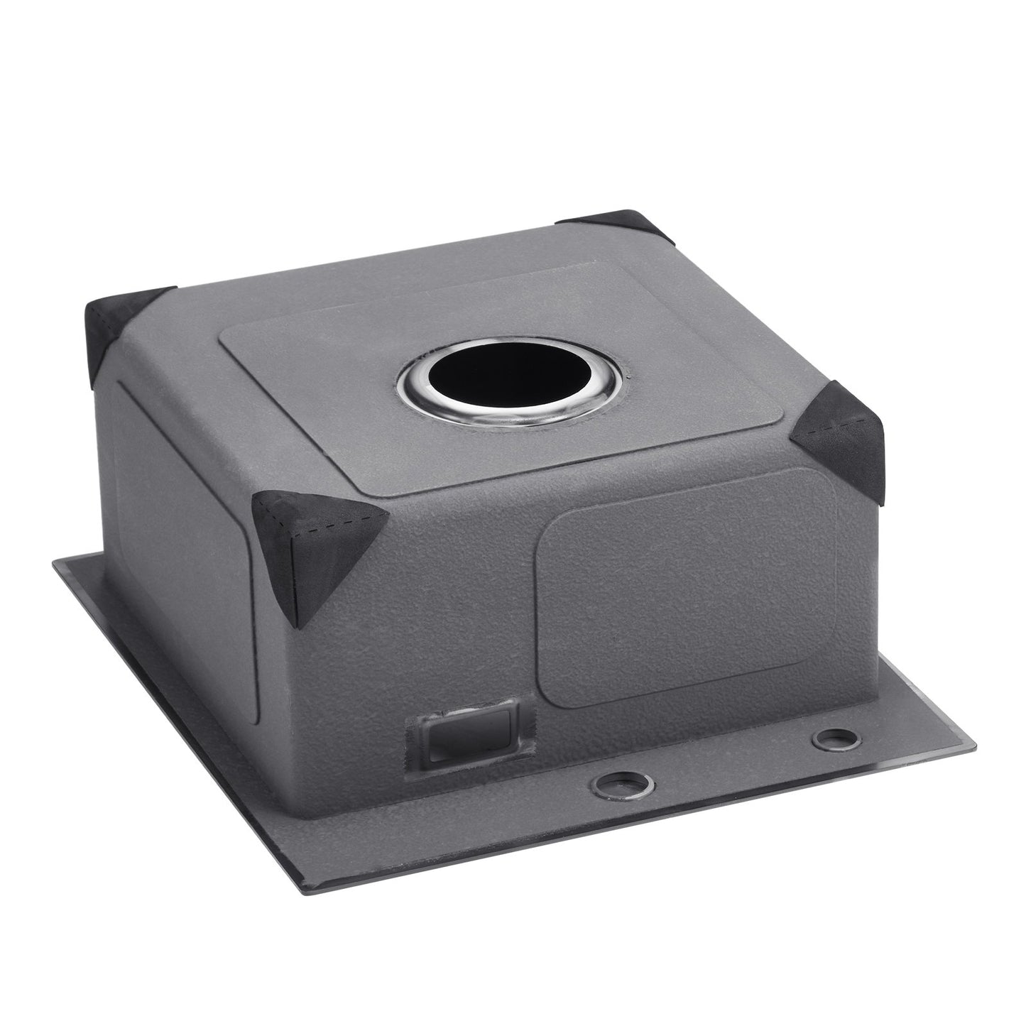 40cm Sink Topmount Single Bowl Drop-In Basin Stainless Steel Black