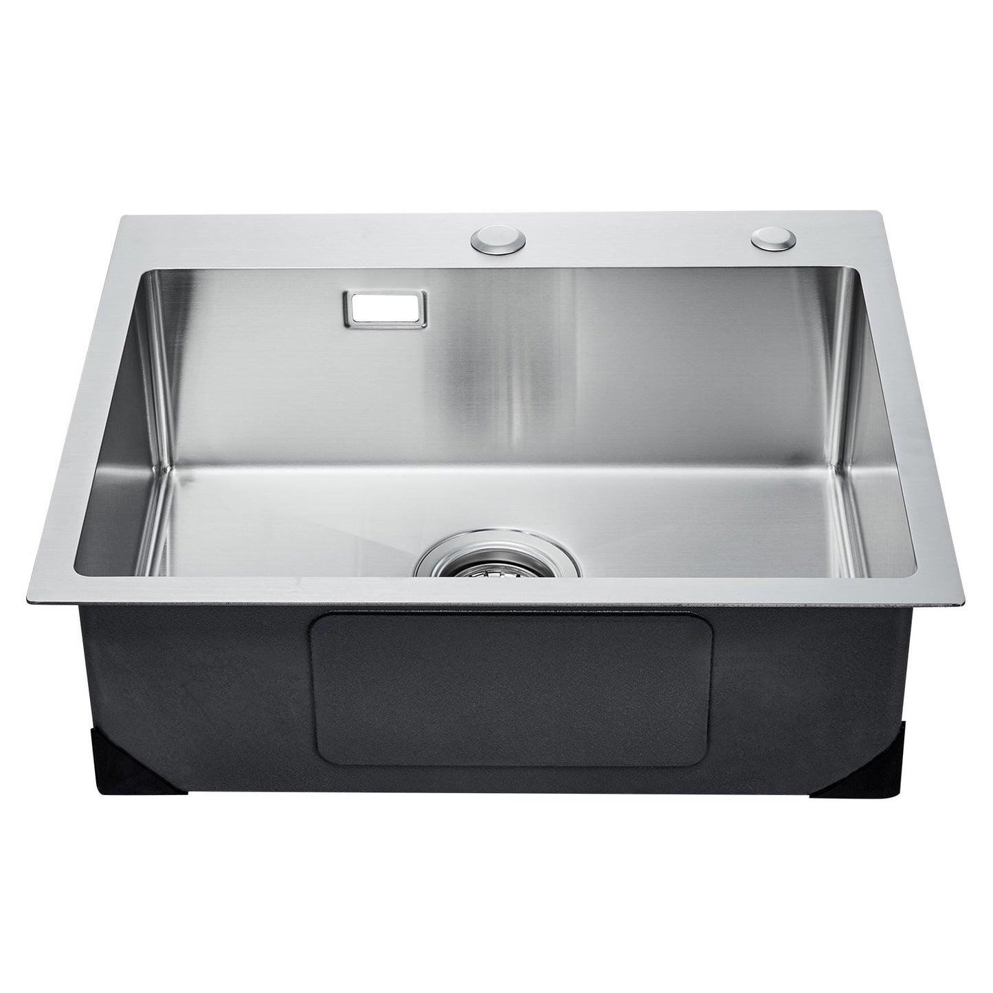 55 cm Diskbänk Top Mount Single Bowl Drop-In Basin Rostfri stålstång