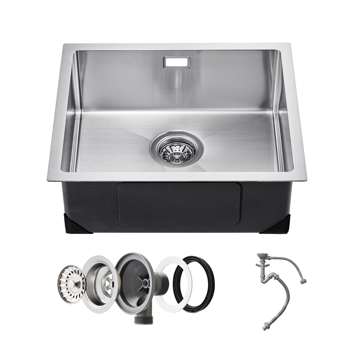 50cm Küchenspüle Unterbau Einzelbecken Einbauspüle Edelstahl Bar