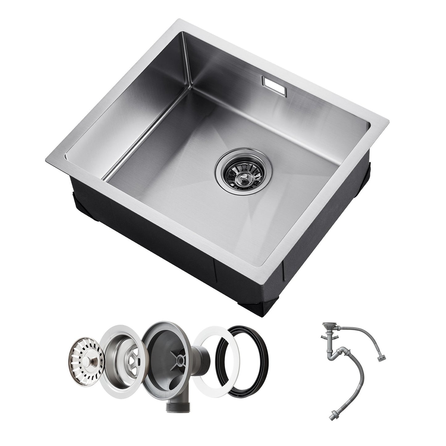 50cm Küchenspüle Unterbau Einzelbecken Einbauspüle Edelstahl Bar