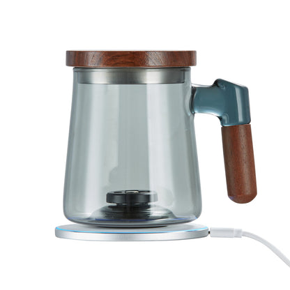 Hydrogen Water Cup, 400 ml / 14,1 oz Hydrogen Generator, SPE Technology Portable Hydrogen Water Ionizer Machine med trådlös laddningsbas, väterik vattenflaska Glas Health Cup