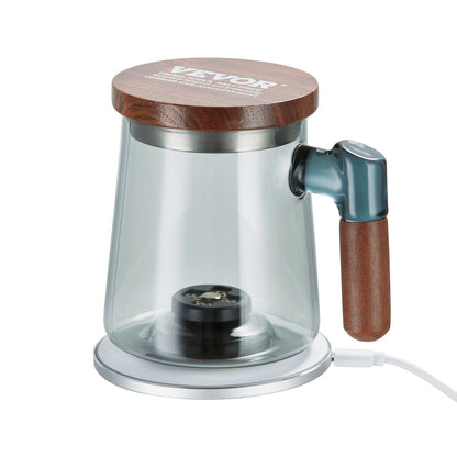 Hydrogen Water Cup, 400 ml / 14,1 oz Hydrogen Generator, SPE Technology Portable Hydrogen Water Ionizer Machine med trådlös laddningsbas, väterik vattenflaska Glas Health Cup