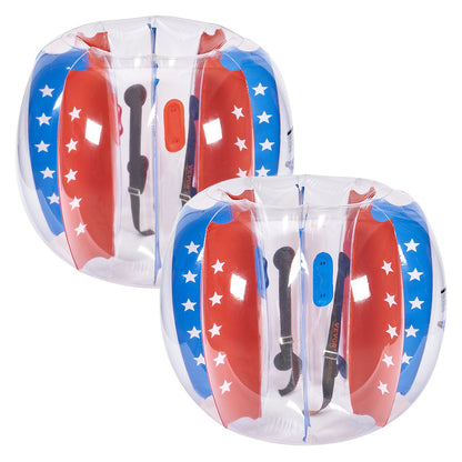 Uppblåsbara Bumper Balls 2-pack, 4FT/1,2M Body Sumo Zorb Balls för barn och tonåringar, Slitstark PVC Human Hamster Bubble Balls för utomhusspel för lagspel, Bumper Bopper Leksaker för lekplats, trädgård, park