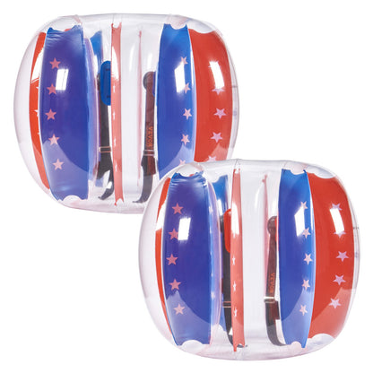 Uppblåsbara Bumper Balls 2-pack, 4FT/1,2M Body Sumo Zorb Balls för barn och tonåringar, Slitstark PVC Human Hamster Bubble Balls för utomhusspel för lagspel, Bumper Bopper Leksaker för lekplats, trädgård, park