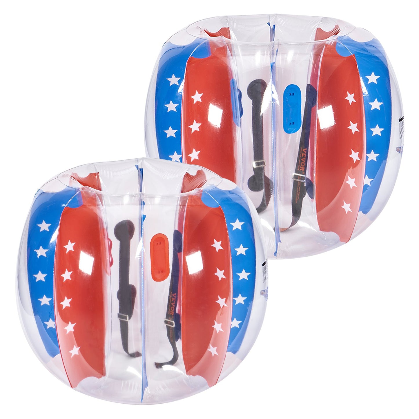 Uppblåsbara Bumper Balls 2-pack, 4FT/1,2M Body Sumo Zorb Balls för barn och tonåringar, Slitstark PVC Human Hamster Bubble Balls för utomhusspel för lagspel, Bumper Bopper Leksaker för lekplats, trädgård, park