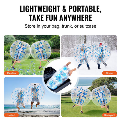 Aufblasbarer Bumper Ball, 1er-Pack, 1,2 m Body Sumo Zorb Balls für Teenager, 0,8 mm dicke PVC-Bubble-Bälle für menschliche Hamster für Teamspiele im Freien, Bumper Bopper-Spielzeug für Garten, Hof, Park