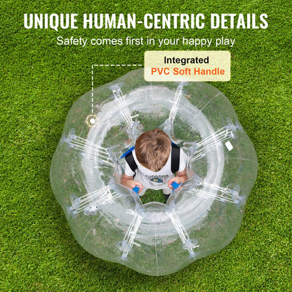 Aufblasbare Bumper Balls, 2er-Pack, 1,2 m lange Body Sumo Zorb-Bälle für Teenager, 0,8 mm dicke PVC-Bubble-Bälle für menschliche Hamster für Teamspiele im Freien, Bumper-Bopper-Spielzeug für Garten, Hof, Park