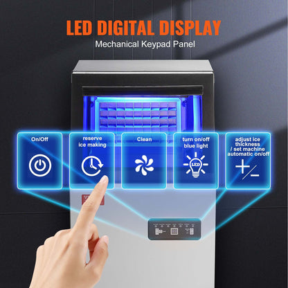 Commercial ice machine Freestanding cabinet machine 38kg/24H 40 ice cubes