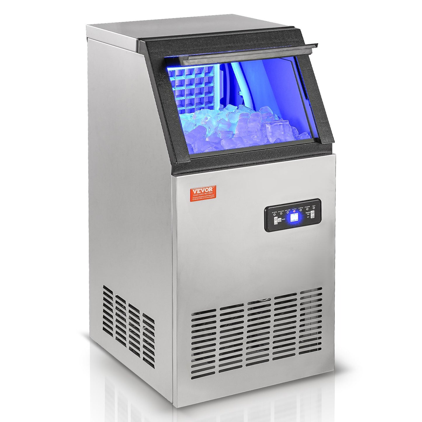 Commercial ice machine Freestanding cabinet machine 38kg/24H 40 ice cubes