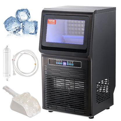 Commercial Ice Machine Freestanding Cabinet Machine 70lbs/24H 36 Ice Cubes