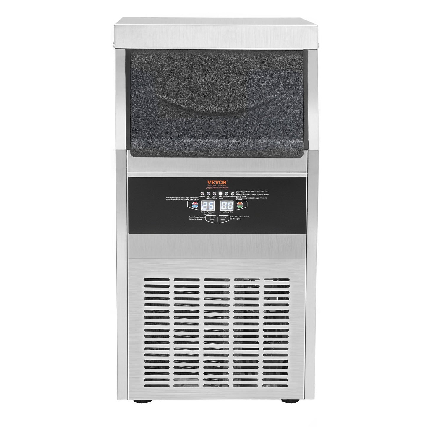 Commercial Ice Machine Freestanding Cabinet Machine 80lbs/24H 40 Ice Cubes