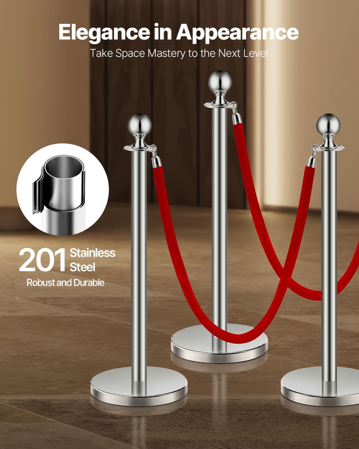 8 st Silver Ståstolpe 4 Red Velvet Rep Sand Injection Hollow Base