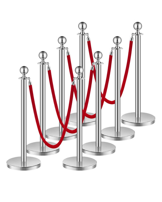 8 st Silver Ståstolpe 4 Red Velvet Rep Sand Injection Hollow Base