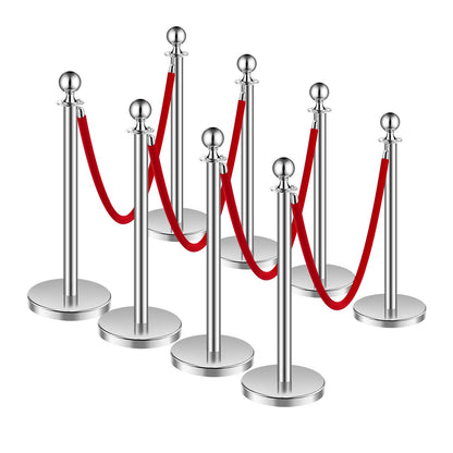 8 st Silver Ståstolpe 4 Red Velvet Rep Sand Injection Hollow Base