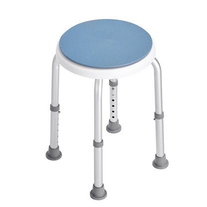 Shower chair 360 degrees rotating, adjustable height Shower stool seat, bath chair for indoor shower or bathtub, non-slip bench Bathtub seat Stool for elderly disabled Handicap, 136.1 kg Capacity