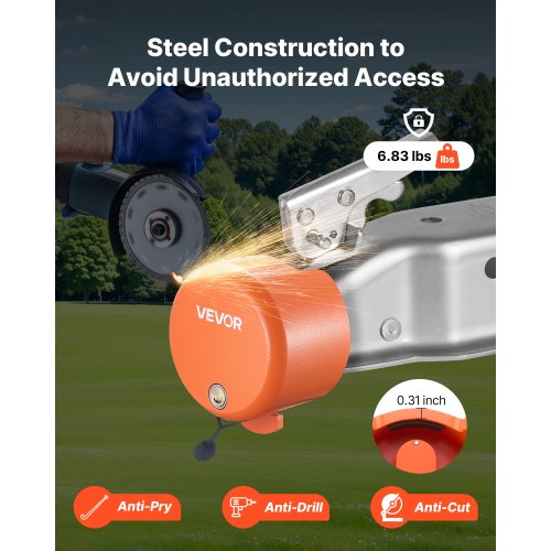 släpvagnslås passar 1-7/8 & 2 & 2-5/16 tum raka tungkulkopplingar |  EU