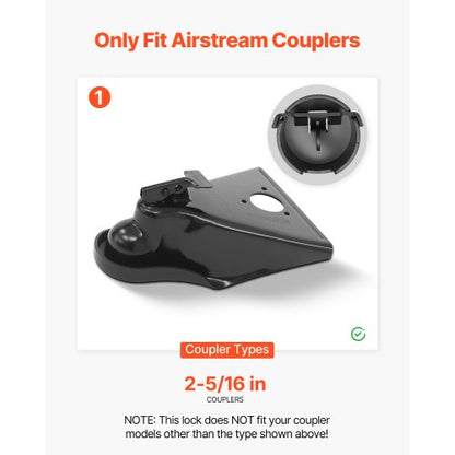 släpvagnskopplingslås passar 2-5/16 tums kopplingar kraftigt dragkrokslås |  EU
