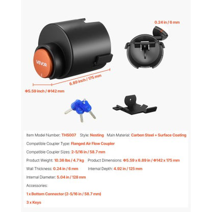 släpvagnskopplingslås passar 2-5/16 tums kopplingar kraftigt dragkrokslås |  EU