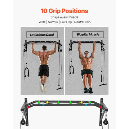Pull Up Bar Multi Grip Wall Mounted Chin Up Bars Sturdy Home Gym