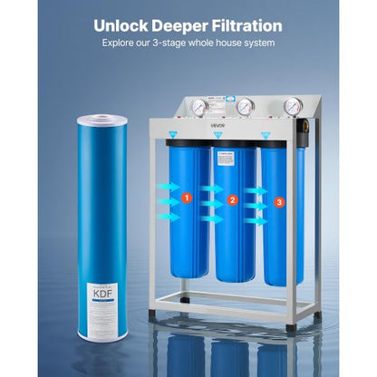 Hela Husets Vattenfilterpatron 4,5" x 20" KDF Hemfilter