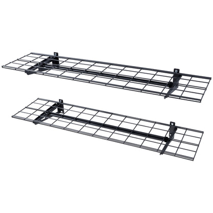 Garage Storage Shelves, 2-Pack, 4 x 1 ft Heavy Duty Garage Shelves Wall Mounted, 400 lbs Load Capacity (Total) Garage Storage Rack Floating Shelves, Suitable for Shop, Shed, Garage Storage