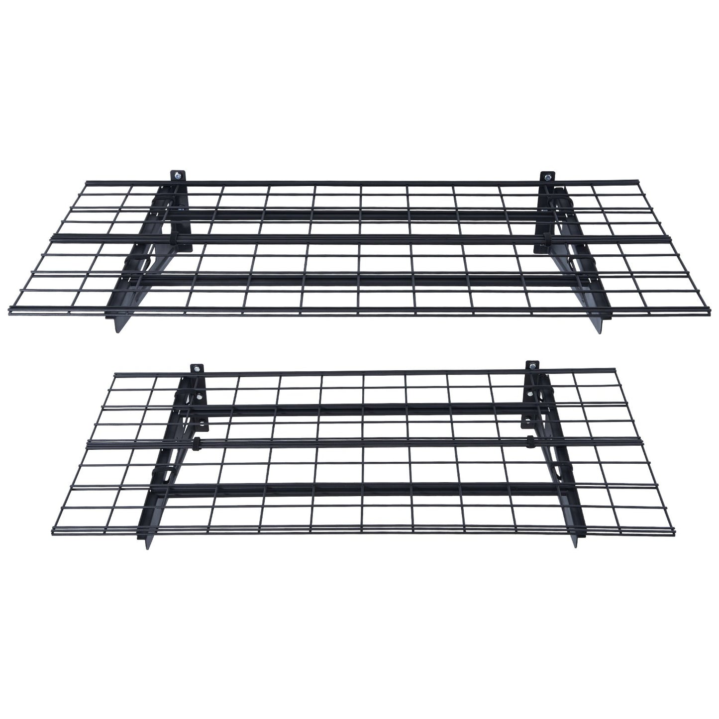 Garageförvaringshyllor, 2-pack, 4 x 2 fot Heavy Duty Garagehyllor Väggmonterade, 500 lbs Lastkapacitet (totalt) Garageförvaringsställ Flytande hyllor, Lämplig för butik, bod, garageförvaring