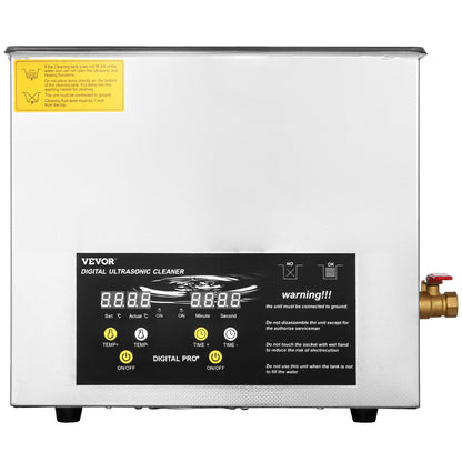 10L Digital Ultrasonic Cleaner Heater Timer Smycken Glasögonrengöring