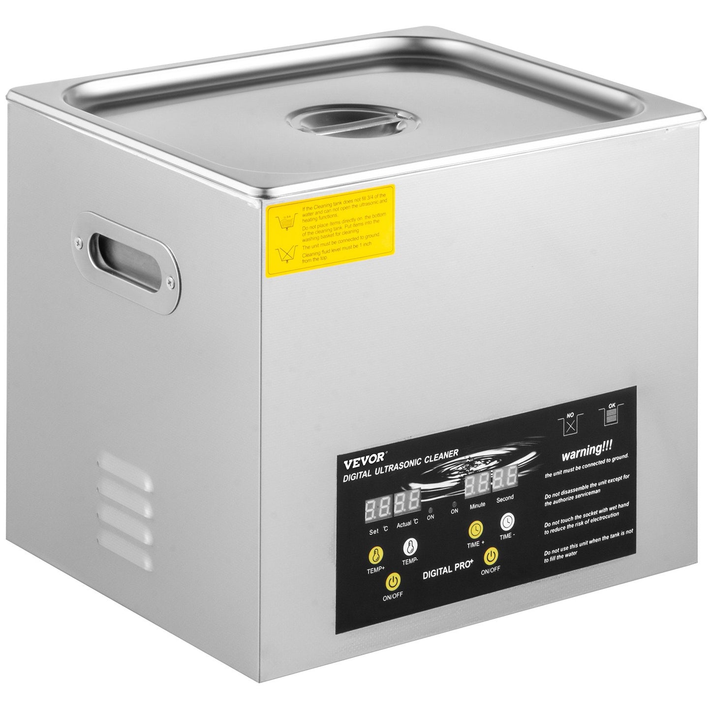 10L Digital Ultrasonic Cleaner Heater Timer Smycken Glasögonrengöring