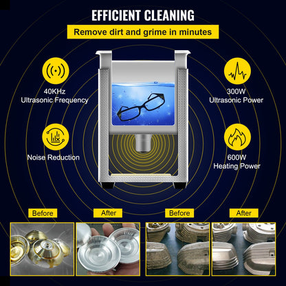 15L Digital Ultrasonic Cleaner Heater Timer 600W 40KHz rengöringsmaskin