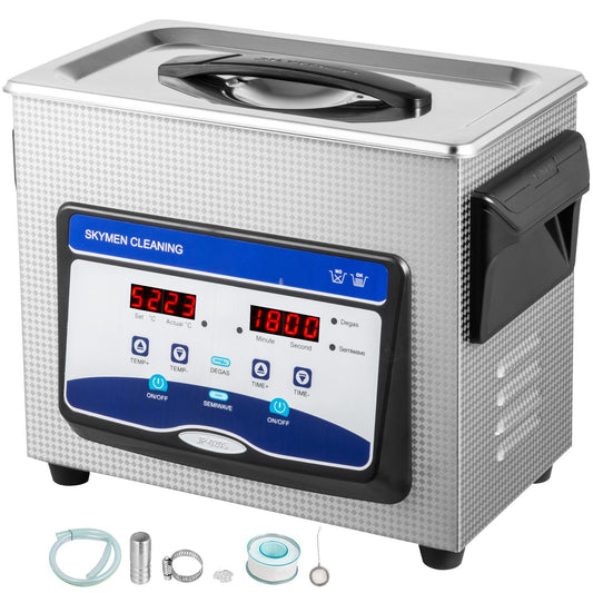 Ultrasonic Cleaner 3L Jewelry Cleaning Ultrasonic Machine Digital Ultrasonic Parts Cleaner Heater Timer Jewelry Cleaning Kit Industrial Sonic Cleaner for Jewelry Watch Ring Dental Glass