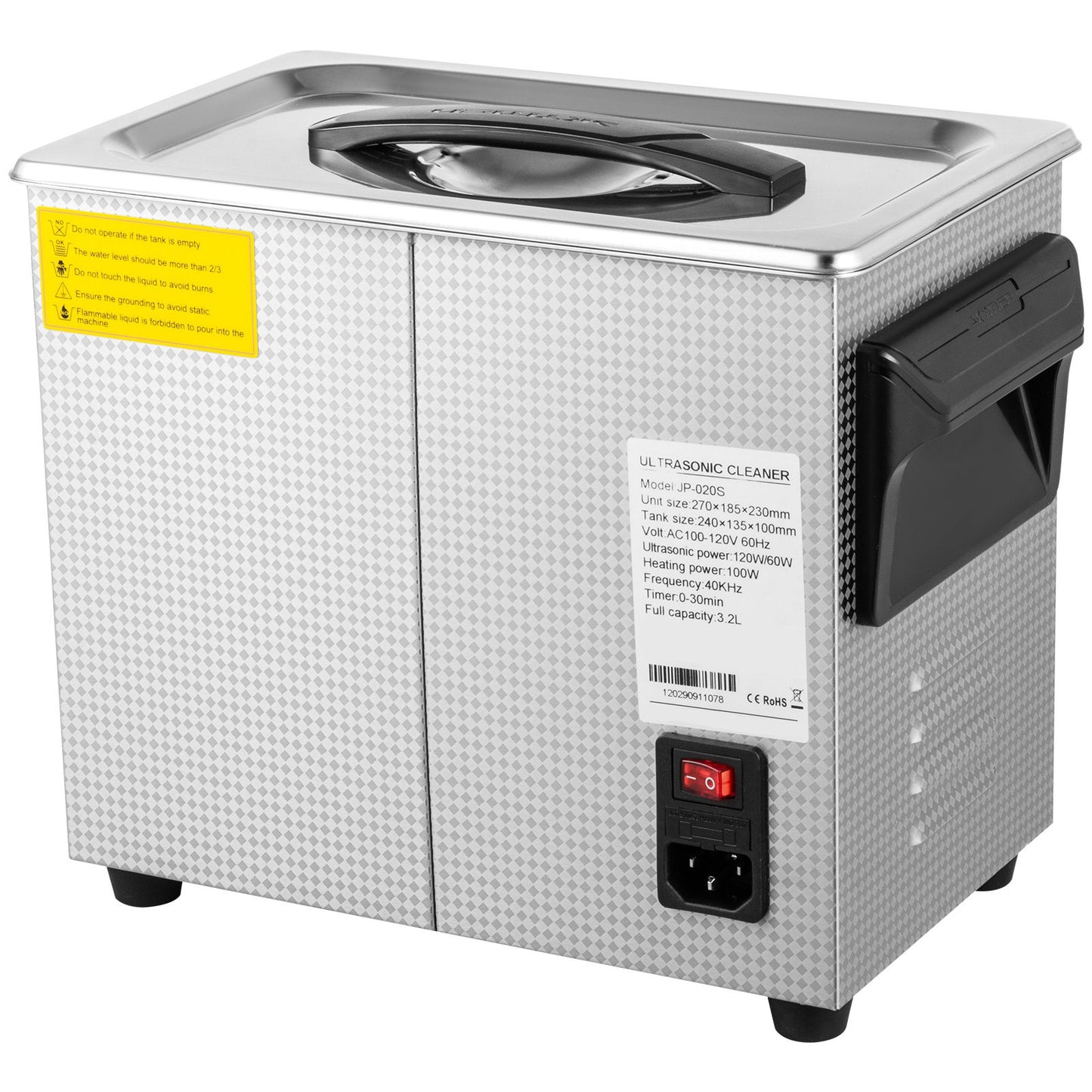 Ultrasonic Cleaner 3L Jewelry Cleaning Ultrasonic Machine Digital Ultrasonic Parts Cleaner Heater Timer Jewelry Cleaning Kit Industrial Sonic Cleaner for Jewelry Watch Ring Dental Glass